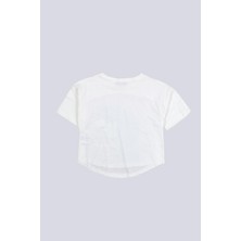 Escabel 5-14 Yaş Kız Çocuk Baskılı Tshirt Beyaz