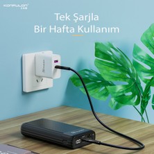 Fuchsia A30 LCD Ekranlı Hızlı Şarj Özellikli Ce Belgeli 20.000 Mah Powerbank