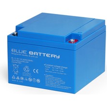 Blue Battery 12 Volt 26 Amper Bakımsız Kuru Akü, Ups Aküsü