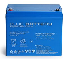 Blue Battery 12 Volt 80 Amper Bakımsız Kuru  Akü , Ups Aküsü