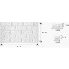 Renkli Duvarlar 70X38 CM(0,27M2)KENDINDEN Yapışkanlı 3D Esnek Duvar Kağıdı Paneli