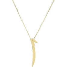 İryum Altın Elif Kolye