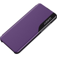 Cool-M For Samsung Galaxy S23 Ultra Manyetik Kapatma Koruyucu Kılıf Anti-Fall View Pencere Folio Flip Kapak Stand ile Pu Deri Telefon Kılıfı (Yurt Dışından)