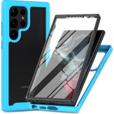 Cool-M For Samsung Galaxy S23 Ultra Pc + Tpu Hibrid Kapak Tam Koruma Pet Ekranı Koruyucu Telefon Kılıfı (Yurt Dışından)