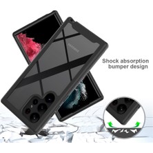 Cool-M For Samsung Galaxy S23 Ultra Pc + Tpu Hibrid Kapak Tam Koruma Pet Ekranı Koruyucu Telefon Kılıfı (Yurt Dışından)