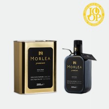 Morlea Premium 1 Adet 500 ml + 1 Adet 2 Lt Teneke Erken Hasat Soğuk Sıkım Naturel Sızma Zeytinyağı