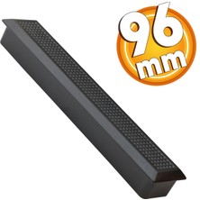 Monte Mobilya Çekmece Dolap Kapak Kulpu Plastik Siyah Kulp 96 mm