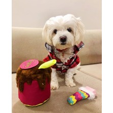 Havhav Pasta ve Parti Düdüğü Peluş Köpek Oyuncağı