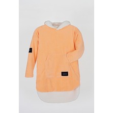 Eıfın Çocuk Çift Katlı Welsoft Oversize Giyilebilir Battaniye Panço Unisex Kapüşonlu Sweatshirt