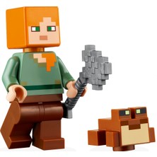 LEGO Minecraft  Alex ve Kurbağa Orijinal Minifigür