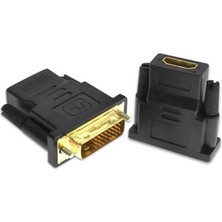 Erkek DVI To HDMI Dişi Çevirici DVI To HDMI Monitörden Ekran Kartına Kablo Çevirici 24+1