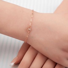 Gumush Gümüş Rose Lotus Çiçeği Kadın Bileklik