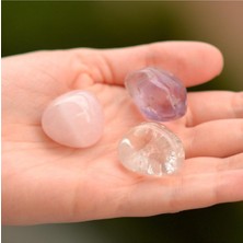 NehirTaş Sertifikalı Ametist - Pembe Kuvars - Kristal Kuvars Taşı