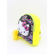 Chantaky 039 3005 Hello Kitty Kedicikli Payetli Işıklı Sarı Sırt Çantası