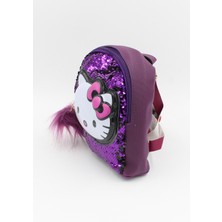 Chantaky 039 3005 Hello Kitty Kedicikli Payetli Işıklı Mor Sırt Çantası