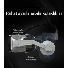 Fogy Apple Iphone 6-7-8-Se Uyumlu Sanal Gerçeklik Gözlüğü Kulaklıklı 3D Vr Filmler&video Oyunları