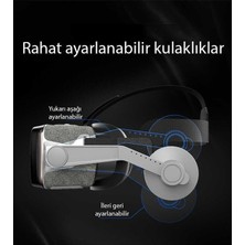 Fogy Sanal Gerçeklik Gözlüğü Kulaklıklı 3D Vr Filmler & Video Oyunları Tüm Telefonlara