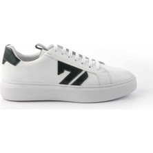 Bambi Beyaz Yeşil Leather Erkek Sneaker E01901521303
