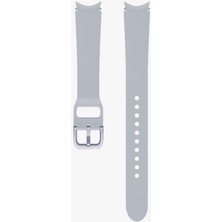 Samsung Galaxy Watch4 & Watch5 Spor Kordon (20MM, M/l) - Gümüş Orijinal & Türkiye Garantili