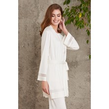 Pierre Cardin Dantelli Penye 3'lü Kadın Pijama Takımı - 2800