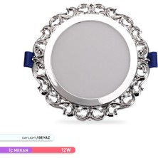 Ack AH04-11235 12W 6500K Günışığı Sıva Altı Dekoratif LED Spot Panel Krom Kasa