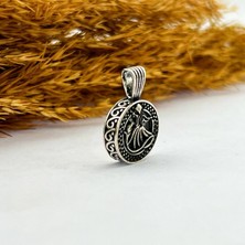 CLG Silver 925 Ayar Mevlana Tasarım Gümüş Cevşen Kolye