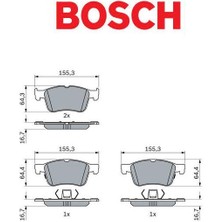 Bosch Ön Fren Balata Focus 4 Kuga 3 Puma 0986424885 2209149 20556