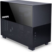 Lian Li Q58 Black Q58X4 Pcıe 4.0 Riser Kablolu Mesh Temperli Cam USB Type-C Siyah Mini-Itx Kasa
