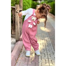 Pollito Unisex Boy Çizgi Fitilli Yeşil Teddy Oyuncaklı 2'li Salopet