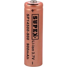 Supex Şarjlı Pil 3.7V 900MAH Başlıklı Supex 14500 900