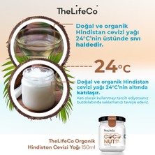 TheLifeCo Organik Hindistan Cevizi Yağı 150 ml (Soğuk Sıkım, Vegan)