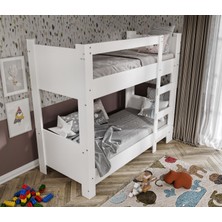 Rosepal Mobilya Young 2 Katlı Beyaz Ranza