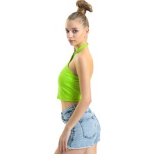 HMY Boyundan Çapraz Bağlamalı Top Crop