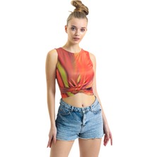 HMY Bisiklet Yaka Kolsuz Top Crop