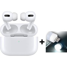 Niya Airpods Pro Android ve Ios Uyumlu Logolu Seri Numaralı Süper Copy Bluetooth Kulaklık + 1 Usb Lamba