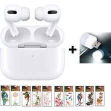 Niya Airpods Pro Android ve Ios Uyumlu Logolu Seri Numaralı Süper Copy Bluetooth Kulaklık + 1 Usb Lamba