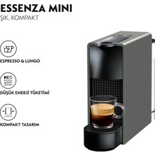 Nespresso C35 Essenza Mini Gri Kahve Makinesi ve Süt köpürtücü Aksesuar