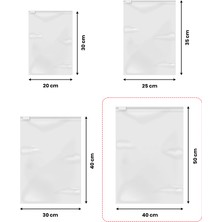 Kargopek Baskısız Fermuarlı Şeffaf Buzlu Poşet-  40*50 - 1000ADET
