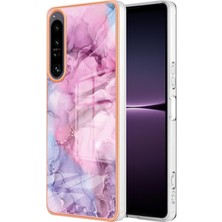 Xshop Sony Xperia Için Elektraplama Telefon Kılıfı 1 Iv 5g Anti-Drop Tpu Kapak Yb Imd Serisi-16 Stil E 2.0mm Mermer Desen Imd Geri Kılıf (Yurt Dışından)