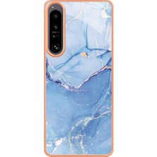 Xshop Sony Xperia Için Elektraplama Telefon Kılıfı 1 Iv 5g Anti-Drop Tpu Kapak Yb Imd Serisi-16 Stil E 2.0mm Mermer Desen Imd Geri Kılıf (Yurt Dışından)