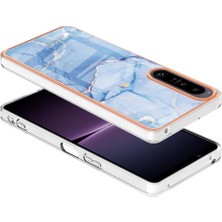 Xshop Sony Xperia Için Elektraplama Telefon Kılıfı 1 Iv 5g Anti-Drop Tpu Kapak Yb Imd Serisi-16 Stil E 2.0mm Mermer Desen Imd Geri Kılıf (Yurt Dışından)