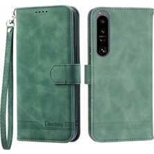 Xshop Sony Xperia 1 Iv 5g Için Dierfeng Df-03 Cep Telefonu Kapağı, Çizgiler Basılı Pu Deri Cüzdan Telefon Stand Kılıfı (Yurt Dışından)