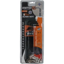 Knitex Fbs Knitex KTX-408 Alyan Anahtar Takımı 9 Parça Uzun Boy Alyan Seti Siyah