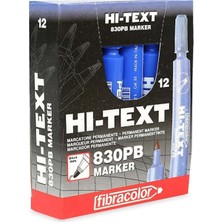 Hi-Text  Hı-Text 830PB Permanent Koli Kalemi Kesik Uç Kırmızı 12'li