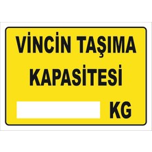 Vincin Taşıma Kapasitesi ..... Kg Levhası