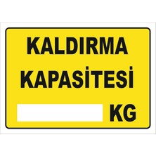 Kaldırma Kapasitesi … Kg Levhası