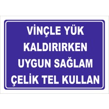Vinçle Yük Kaldırırken Uygun Sağlam Çelik Tel Kullan Levhası Vim 036