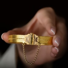 Engingold 22K Altın Diyarbakır Hasırı Kelepçe Bilezik