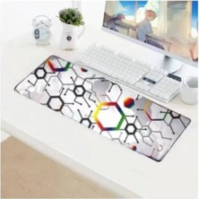 TahTicMer Mouse Pad Renkli Desenli Oyuncu Gaming Mouseped 70X30 cm Kaymaz Dikişli Kauçuk Mouse Pad