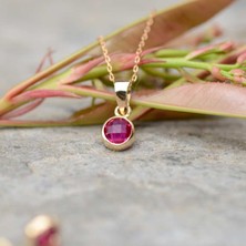 Engingold 14K Altın Renkli Taşlı Kolye